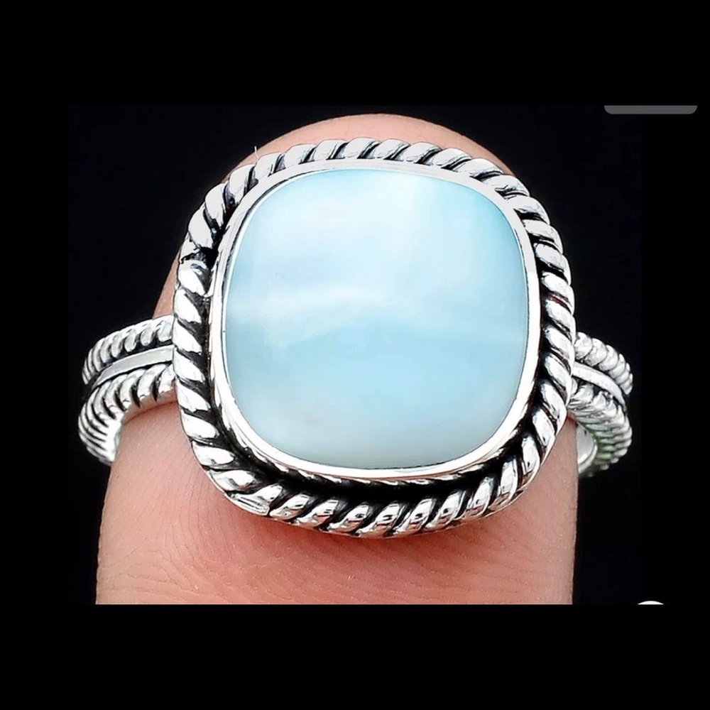 Larimar gemstone Ring